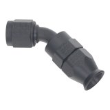 DeatschWerks 6AN Female Swivel 45-Degree Hose End PTFE (Incl 1 Olive Insert) - Anodized Matte Black thumbnail 2