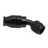 DeatschWerks 6AN Female Swivel 45-Degree Hose End PTFE (Incl 1 Olive Insert) - Anodized Matte Black thumbnail 3