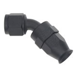 DeatschWerks 8AN Female Swivel 45-Degree Hose End PTFE (Incl 1 Olive Insert) - Anodized Matte Black thumbnail 1