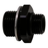 DeatschWerks 6AN ORB Male to M18 X 1.5 Metric Male (Incl O-Ring and Washer) - Anodized Matte Black thumbnail 1