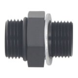 DeatschWerks 8AN ORB Male to M18 X 1.5 Metric Male (Incl O-Ring and Washer) - Anodized Matte Black thumbnail 2