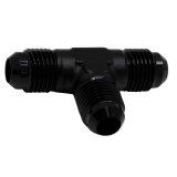 DeatschWerks 6AN Male Flare to 6AN Male Flare to 6AN Male Flare Tee Fitting - Anodized Matte Black thumbnail 1