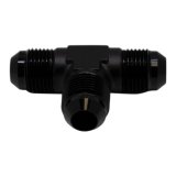 DeatschWerks 8AN Male Flare to 8AN Male Flare to 8AN Male Flare Tee Fitting - Anodized Matte Black thumbnail 1