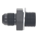 DeatschWerks 6AN Male Flare to M16 X 1.5 Male Metric Adapter (Incl Washer) - Anodized Matte Black thumbnail 2