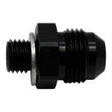 DeatschWerks 8AN Male Flare to M12 X 1.5 Male Metric Adapter (Incl Washer) - Anodized Matte Black thumbnail 1