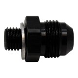 DeatschWerks 8AN Male Flare to M12 X 1.5 Male Metric Adapter (Incl Washer) - Anodized Matte Black thumbnail 3