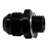 DeatschWerks 8AN Male Flare to M14 X 1.5 Male Metric Adapter (Incl Washer) - Anodized Matte Black thumbnail 1