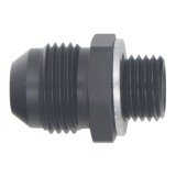DeatschWerks 8AN Male Flare to M14 X 1.5 Male Metric Adapter (Incl Washer) - Anodized Matte Black thumbnail 2