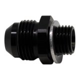 DeatschWerks 8AN Male Flare to M14 X 1.5 Male Metric Adapter (Incl Washer) - Anodized Matte Black thumbnail 3