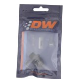 DeatschWerks 8AN Male Flare to M14 X 1.5 Male Metric Adapter (Incl Washer) - Anodized Matte Black thumbnail 5