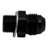 DeatschWerks 8AN Male Flare to M16 X 1.5 Male Metric Adapter (Incl Washer) - Anodized Matte Black thumbnail 1
