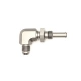 DeatschWerks 6AN Male Flare to 5/16in Male Barb Bulkhead Adapter 90-Degree - Anodized Matte Black thumbnail 6