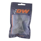 DeatschWerks 8AN Male Flare to 5/16in Male Barb Bulkhead Adapter 90-Degree - Anodized Matte Black thumbnail 5