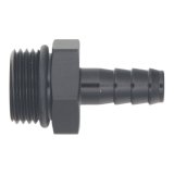 DeatschWerks 10AN ORB Male to 3/8in Male Triple Barb Fitting (Incl O-Ring) - Anodized Matte Black thumbnail 2