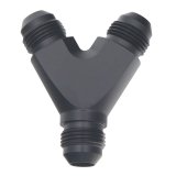 DeatschWerks 8AN Male Flare to 8AN Male Flare to 8AN Male Flare Y Fitting - Anodized Matte Black thumbnail 2