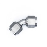 DeatschWerks 8AN Flare Female Swivel 45-Degree to 8AN Flare Female Swivel - Anodized Matte Black thumbnail 6