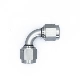 DeatschWerks 6AN Flare Female Swivel 90-Degree to 6AN Flare Female Swivel - Anodized Matte Black thumbnail 6