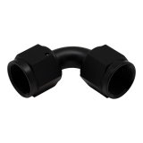 DeatschWerks 8AN Flare Female Swivel 90-Degree to 8AN Flare Female Swivel - Anodized Matte Black thumbnail 1