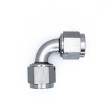 DeatschWerks 8AN Flare Female Swivel 90-Degree to 8AN Flare Female Swivel - Anodized Matte Black thumbnail 6