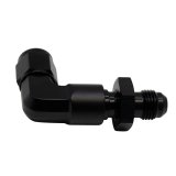 DeatschWerks 6AN Female Flare Swivel to 6AN Male Flare 90-Degree Bulkhead - Anodized Matte Black thumbnail 3