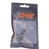 DeatschWerks 6AN ORB Male to 3/8in Male Triple Barb Fitting (Incl O-Ring) - Anodized Matte Black thumbnail 4