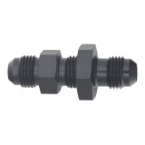 DeatschWerks 6AN Male Flare to 6AN Male Flare Bulkhead Adapter (Incl Nut) - Anodized Matte Black thumbnail 2