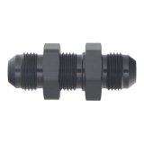 DeatschWerks 8AN Male Flare to 8AN Male Flare Bulkhead Adapter (Incl Nut) - Anodized Matte Black thumbnail 2