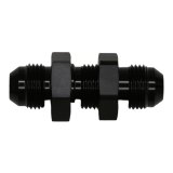 DeatschWerks 8AN Male Flare to 8AN Male Flare Bulkhead Adapter (Incl Nut) - Anodized Matte Black thumbnail 3