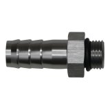DeatschWerks 6AN ORB Male to 1/2in Male Triple Barb Fitting (Incl O-Ring) - Anodized DW Titanium thumbnail 1