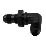 DeatschWerks 6AN Male Flare to 6AN Male Flare Bulkhead Adapter 90-Degree - Anodized Matte Black thumbnail 1
