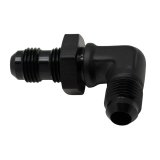 DeatschWerks 6AN Male Flare to 6AN Male Flare Bulkhead Adapter 90-Degree - Anodized Matte Black thumbnail 3