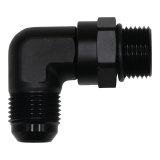 DeatschWerks 10AN ORB Male Swivel to 10AN Male Flare 90-Degree Fitting - Anodized Matte Black thumbnail 1