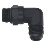 DeatschWerks 10AN ORB Male Swivel to 10AN Male Flare 90-Degree Fitting - Anodized Matte Black thumbnail 2