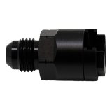 DeatschWerks 6AN Male Flare to 3/8in Female EFI Quick Connect Adapter - Anodized Matte Black thumbnail 1