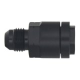DeatschWerks 6AN Male Flare to 3/8in Female EFI Quick Connect Adapter - Anodized Matte Black thumbnail 2