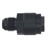 DeatschWerks 6AN Male Flare to 1/4in Female EFI Quick Connect Adapter - Anodized Matte Black thumbnail 2