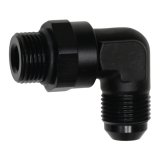 DeatschWerks 8AN ORB Male Swivel to 8AN Male Flare 90-Degree Fitting - Anodized Matte Black thumbnail 1