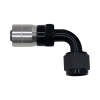 DeatschWerks 8AN Female Swivel 90-Degree Crimping Style Hose End CPE - Anodized Matte Black thumbnail 3