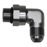 DeatschWerks 8AN ORB Male Swivel to 8AN Male Flare 90-Degree Fitting - Anodized DW Titanium thumbnail 1