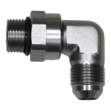 DeatschWerks 8AN ORB Male Swivel to 8AN Male Flare 90-Degree Fitting - Anodized DW Titanium thumbnail 3