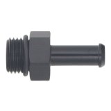 DeatschWerks 6AN ORB Male to 5/16in Male Barb Fitting (Incl O-Ring) - Anodized Matte Black thumbnail 2