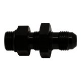 DeatschWerks 6AN O-Ring Male to 6AN Male Flare Bulkhead Include Nut - Anodized Matte Black thumbnail 1