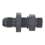 DeatschWerks 6AN O-Ring Male to 6AN Male Flare Bulkhead Include Nut - Anodized Matte Black thumbnail 2