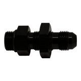 DeatschWerks 6AN O-Ring Male to 6AN Male Flare Bulkhead Include Nut - Anodized Matte Black thumbnail 3
