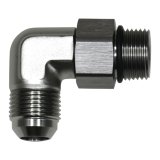 DeatschWerks 10AN ORB Male Swivel to 10AN Male Flare 90-Degree Fitting - Anodized Titanium thumbnail 3