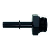 DeatschWerks 8AN ORB Male to 5/16in Male EFI Quick Connect Adapter - Anodized Matte Black thumbnail 1