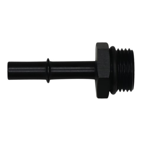 DeatschWerks 10AN ORB Male to 3/8in Male EFI Quick Connect Adapter - Anodized Matte Black thumbnail 1