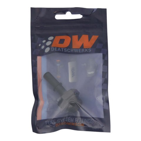 DeatschWerks 8AN ORB Male to 3/8in Male EFI Quick Connect Adapter - Anodized Matte Black thumbnail 4