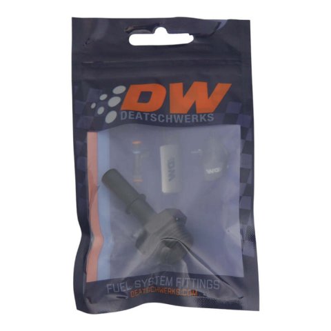 DeatschWerks 8AN ORB Male to 3/8in Male EFI Quick Connect Adapter - Anodized Matte Black thumbnail 5