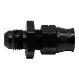DeatschWerks 6AN Male Flare to 3/8in Hardline Compression Adapter - Anodized Matte Black thumbnail 1